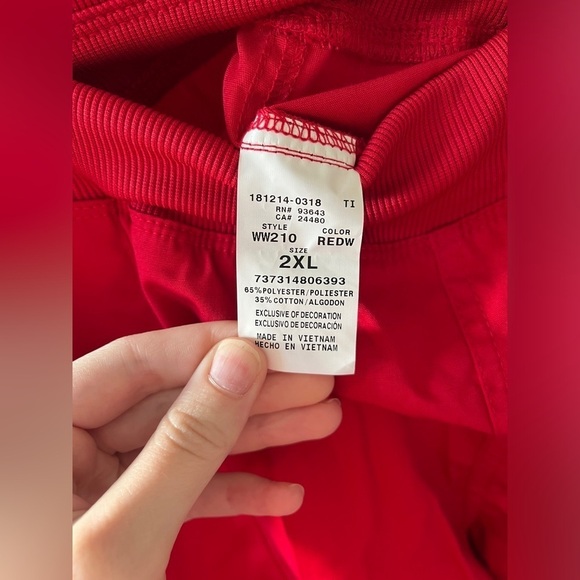 NWT Cherokee red scrub work pants size 2XL - Picture 5 of 8